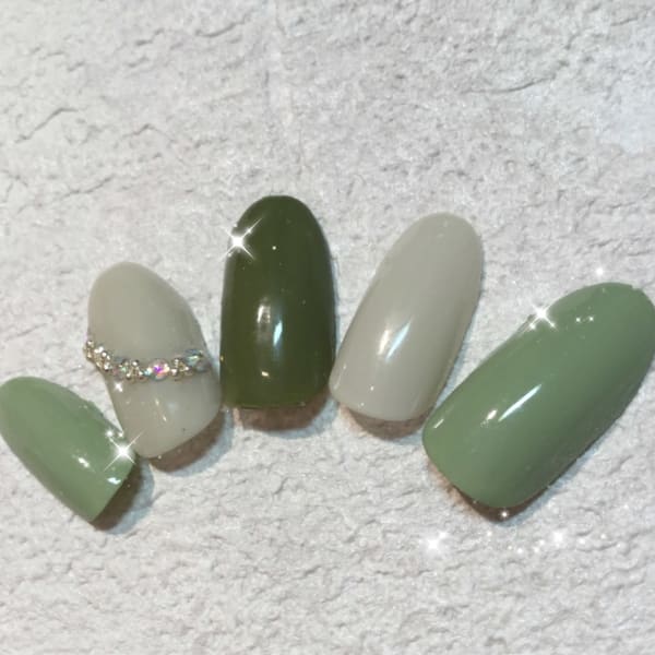 ¥7900 シンプルアート付きワンカラー