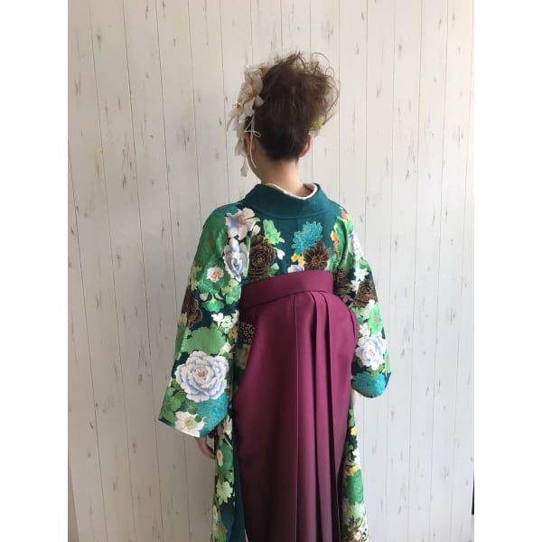 【卒業式】★電話予約のみ】袴着付け&ヘアセット&メイクコース【池袋/池袋西口】