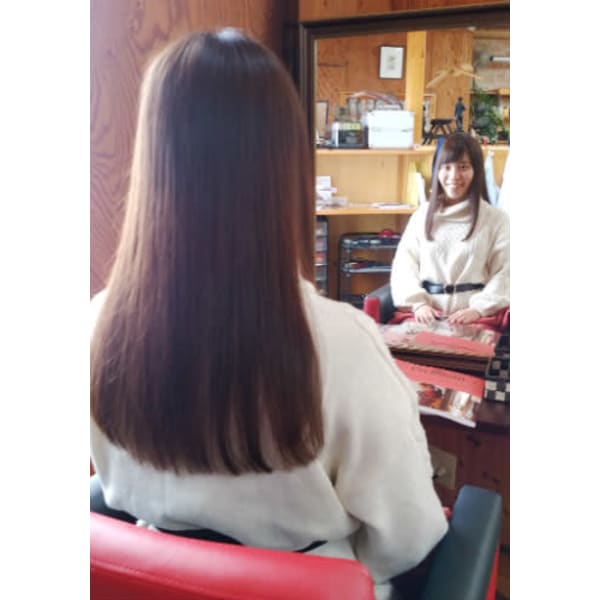 プレミアム縮毛矯正＋カラー　¥27000→25000