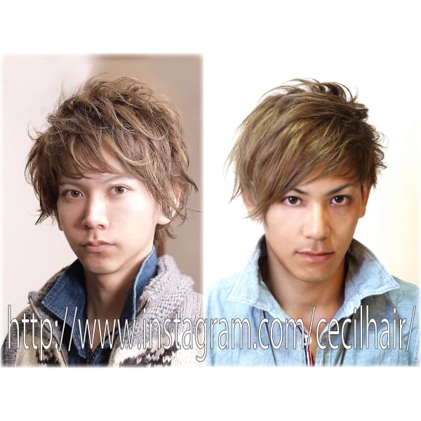 【男性限定】メンズカット+Wカラー or 3Dハイライト ¥10800→¥8200