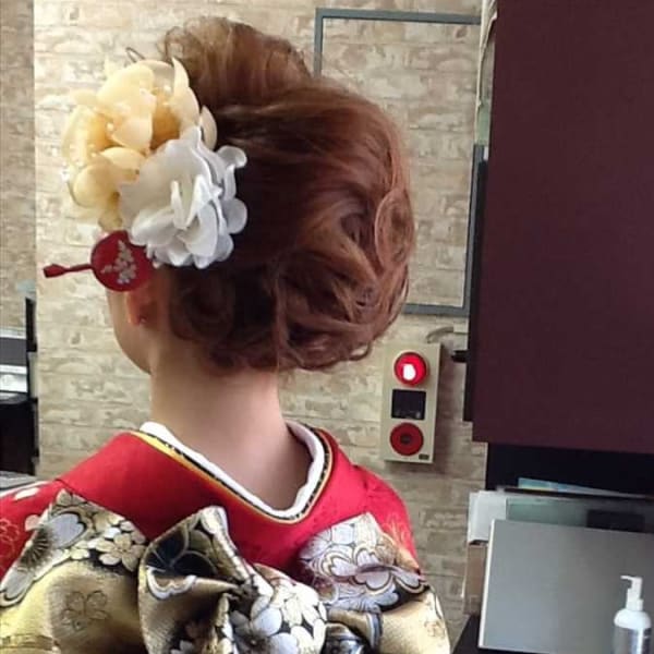 ＜朝7時半予約＞入学式 振袖着付＋アップスタイルセット