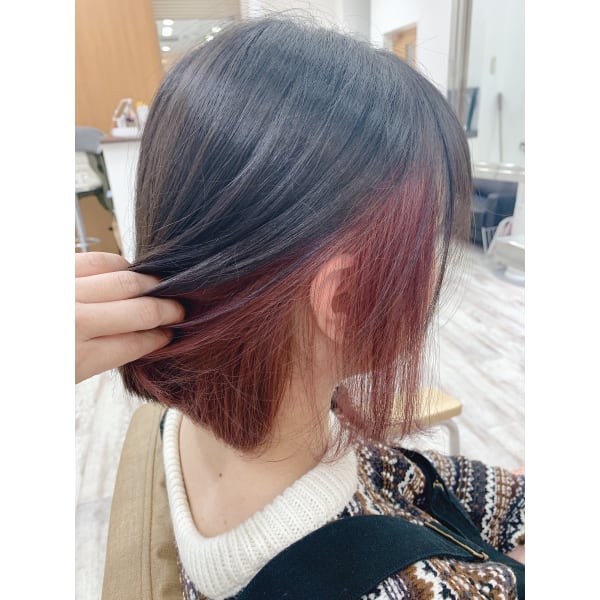 【お洒落な映えカラー!】カット+インナーカラー+フルカラー
