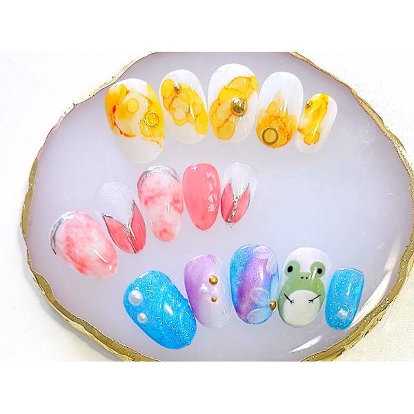 【他店オフ無料】 2回目もOK・ケア付／ジェル¥5000★アート2本￥5500