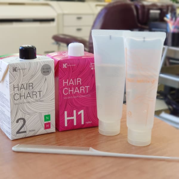 【メンズ】パーマ+毛髪強化剤(カット、シェービング込み)