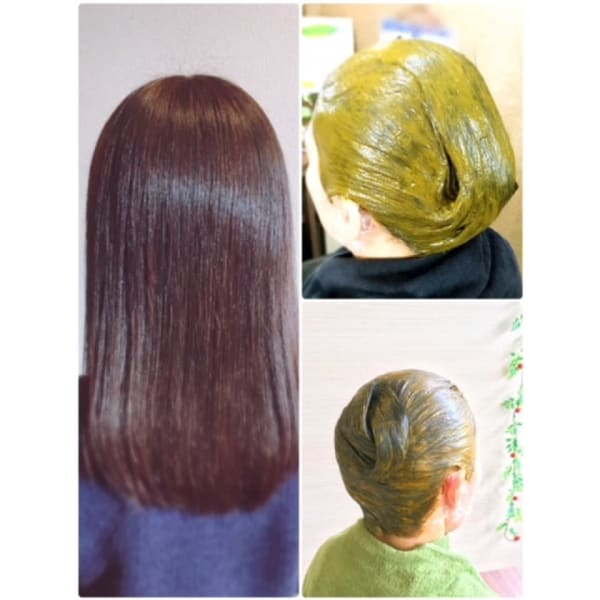 ダメージ最小限に・・・個性に合わせたカラーをご提案。(メッシュ、グラデーション色も提供、別途です）