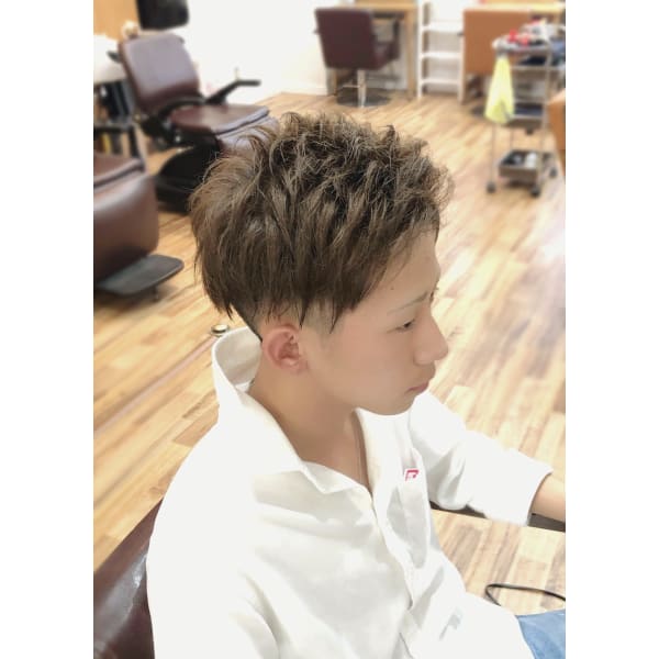【男性限定カラーカットフルコース】カット+カラー+炭酸シャンプー+眉カット¥8910