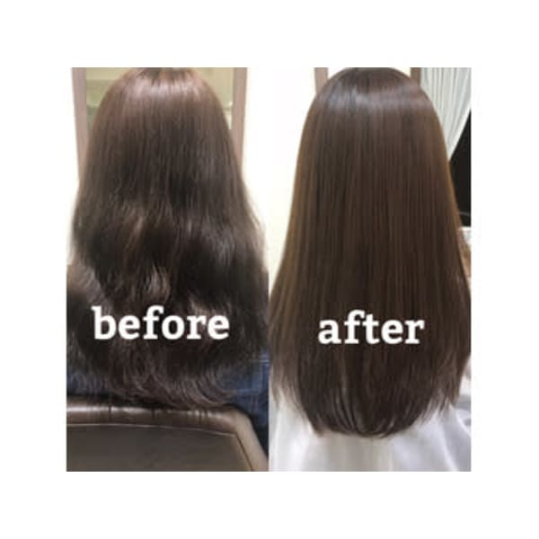 【柔らかい質感】カット+髪質改善ストレート+8種oggiottoTR+炭酸泉¥19250
