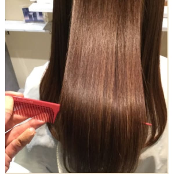 【思わず触りたくなる艶髪へ】カット+ダメージレスカラー+ヘアエステ 