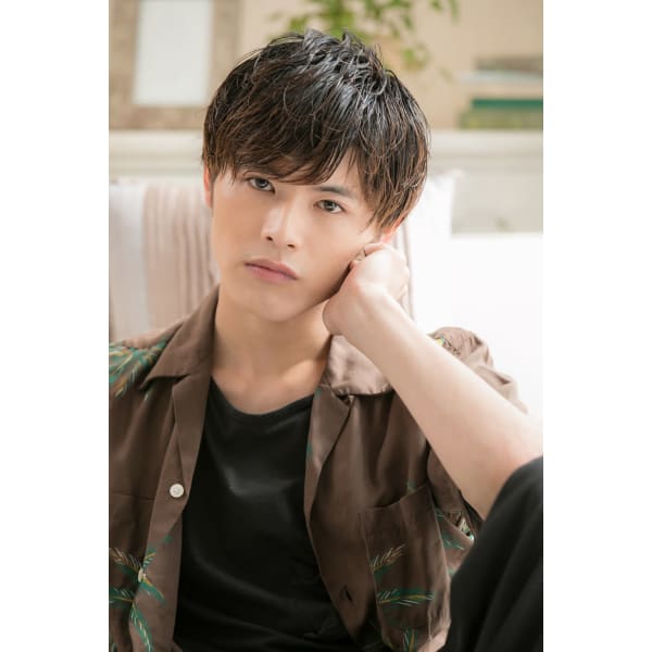 メンズカット＋オーガニックカラー＋デザインパーマ