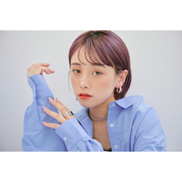 カット+ナチュラルストレート