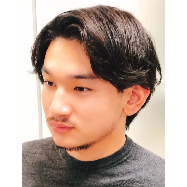 【イメチェン!】メンズカット+ヘアカラー+眉カット+炭酸