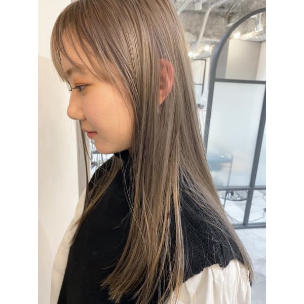 《ご新規/平日》デザインカット＋艶透明感ヘアカラー　¥7900→¥7400