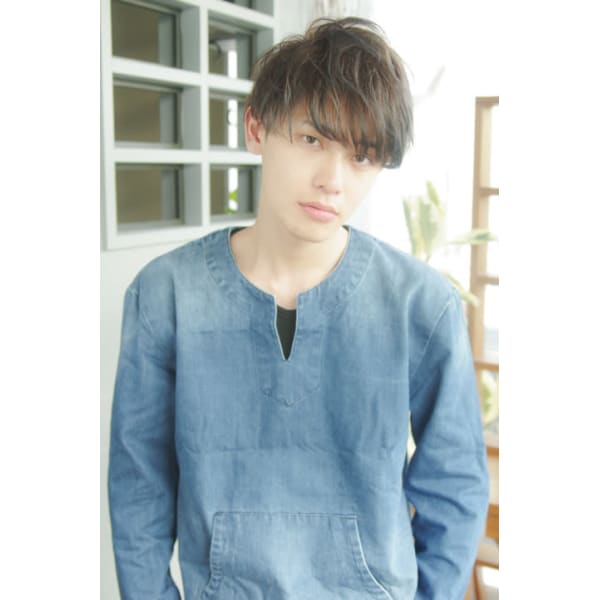 メンズカット＋部分ストレート