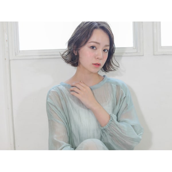 【カラー】小顔カット+透明感カラー+オーガニックトリートメント