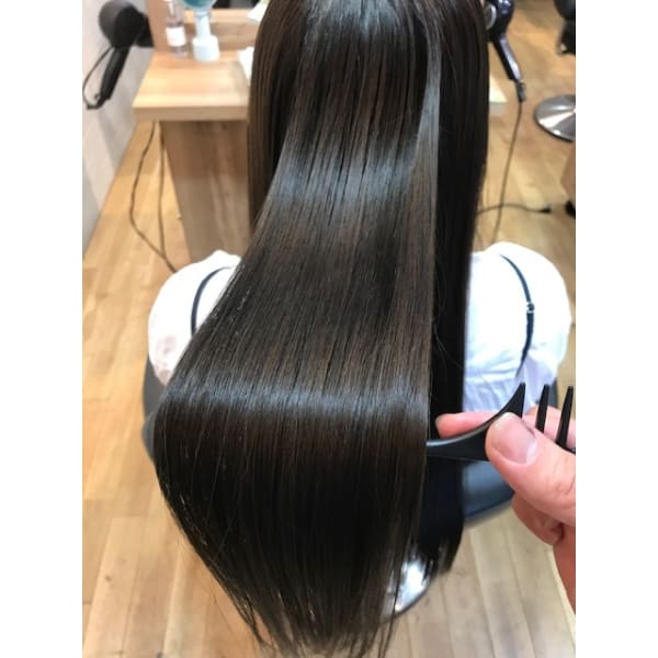 【極上髪質改善】オーガニックカラー＋トリートメント＋カット【白髪染め可】