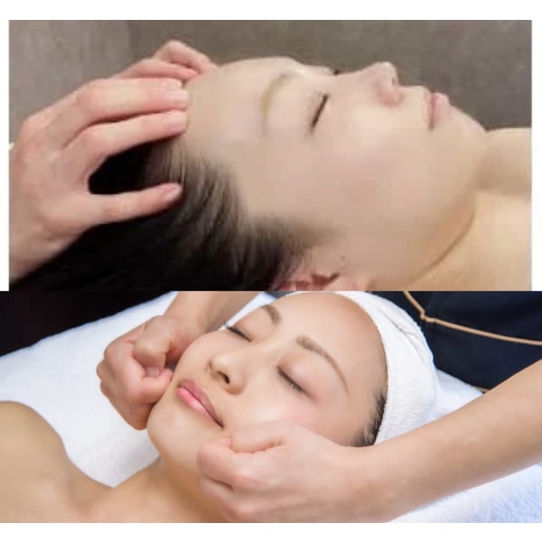 【 顔筋マッサージ+彫脳ヘッドセラピー】頭・お顔のたるみスッキリコース60分