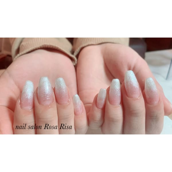 キラキラ⭐︎ラメグラデーションスカルプチュア（長さ出し）