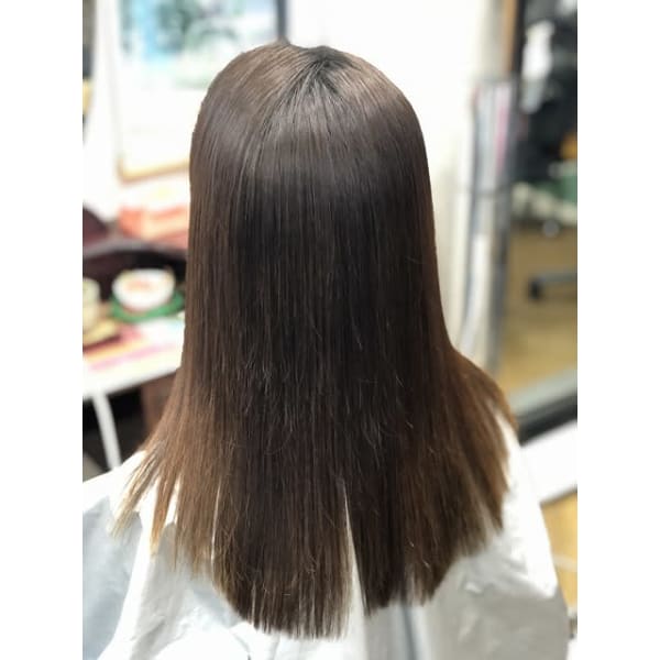 酸性縮毛矯正＋カチオンコンプレックス（艶サラ/トリートメント）（カットブロー込み）