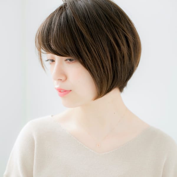【前下がりハンサムショート】小顔・小頭・若見え大人可愛い♪