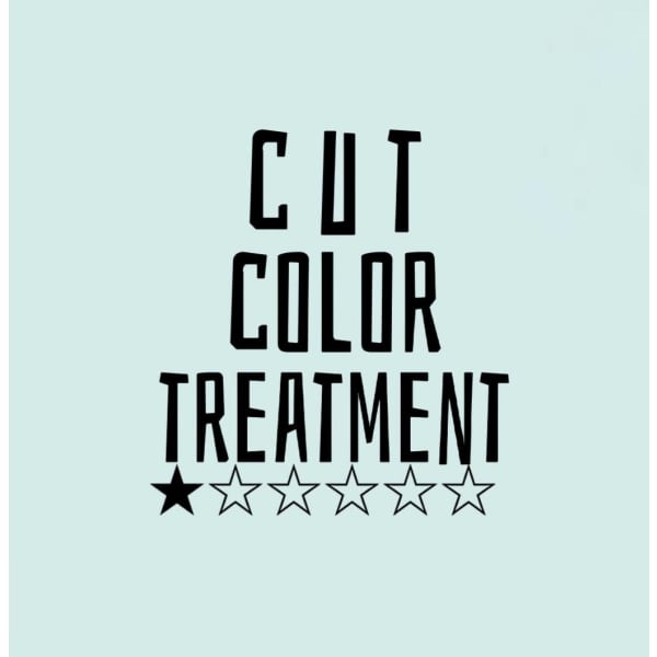 カット＋ヒアルロン酸配合カラー＋コラーゲンTr　【ケア度★☆☆☆☆☆】￥15400⇒48%OFF⇒
