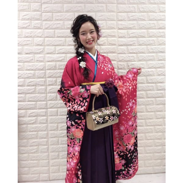 ◆卒業式◆着付け+ヘアセット◆¥9900〜【早朝OK!!早朝料金あり】