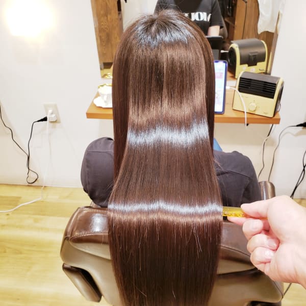 髪質改善・縮毛矯正　極アズーリプレミアム+トリートメント→45100