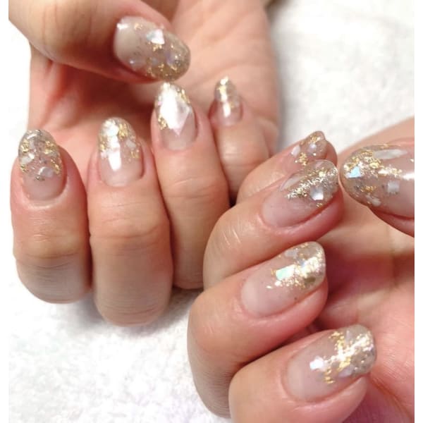 ネイル ラメグラデーション