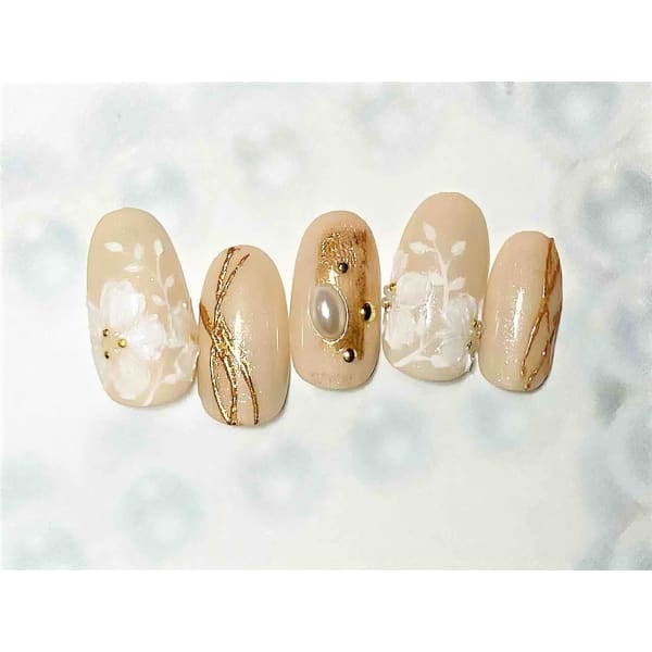 【美しき花嫁】ブライダル用★ウェディングネイル★スクラブケア付き￥8000