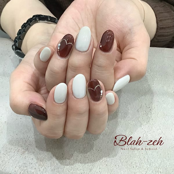 ハート×バレンタインネイル