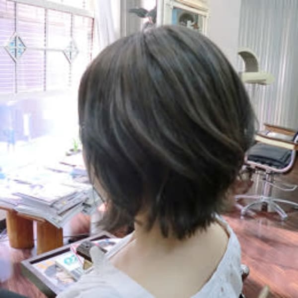 ★ノンジアミンカラー&カット★ヘアダイ(ヘルバ)【白髪染め】水カラー+カット ¥9400