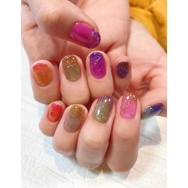 ニュアンス×キャンディー×ラメ×グラデーション