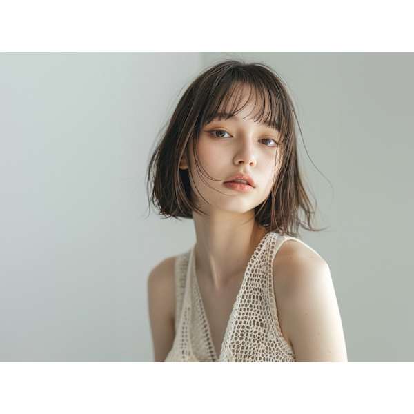 後日【2,236円】相当ポイントバック/《朝のセット-10分♪》ダメージレス【oggi矯正】+カット+カラー