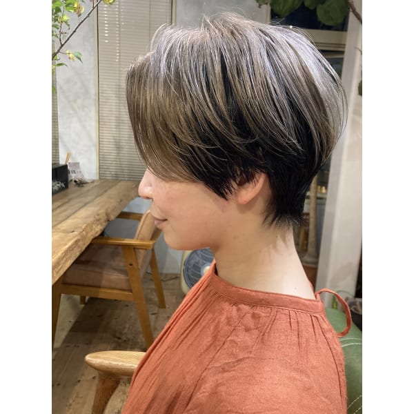 ☆脱白髪染め☆脱白髪染め/白髪ぼかしカラー×カット