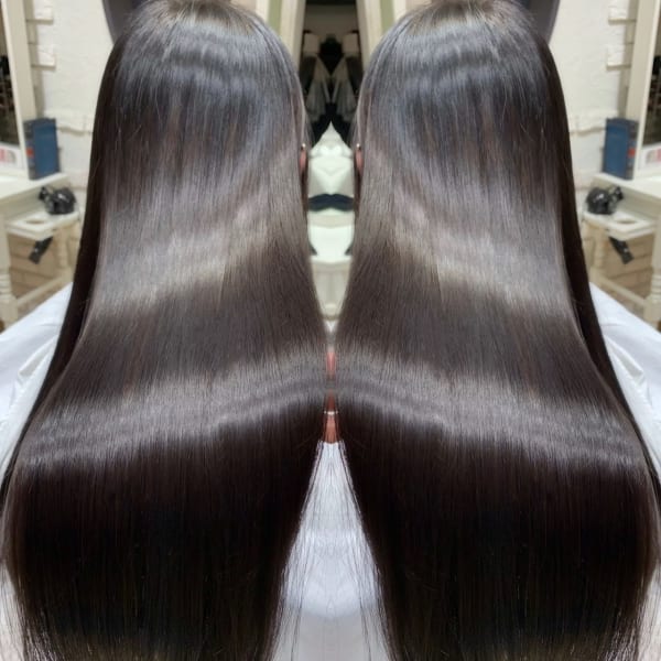 【うねり,広がりに】カット+潤ケア縮毛矯正+さらさらトリートメント