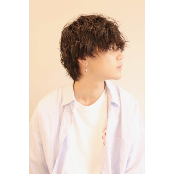 【men's】カット＆パーマ＆頭皮ケアSPA/¥11,980（眉カット付）
