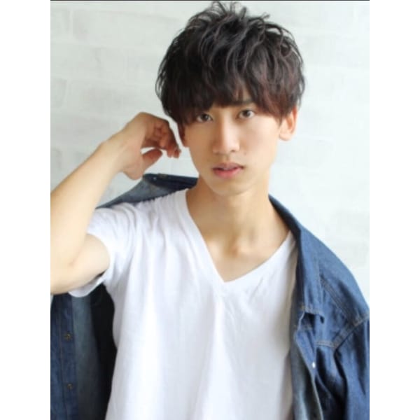 【気軽に美男コース1】メンズ似合わせカット+シャンプー+眉カット