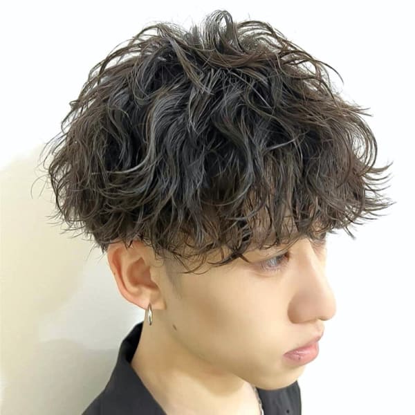 【メンズ注目の的】カット+波巻きパーマ