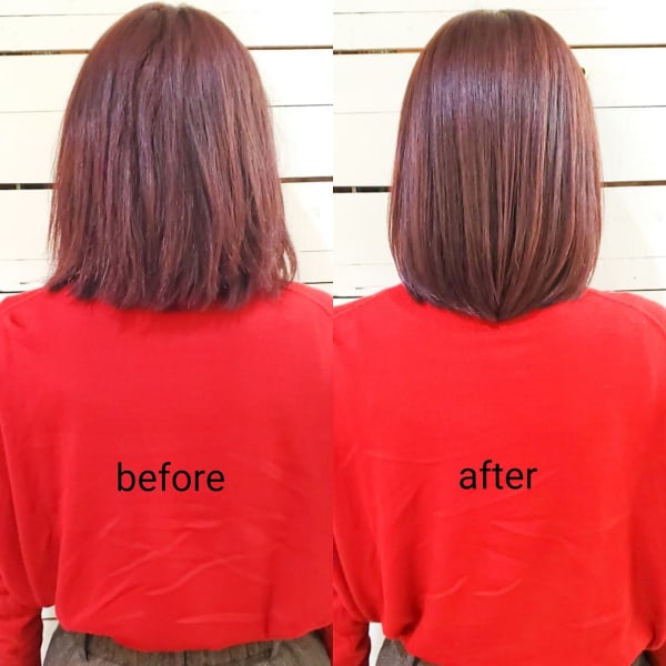 【土日祝】クセ&ダメージ毛を髪質改善！カット+ストレートトリートメント¥14300
