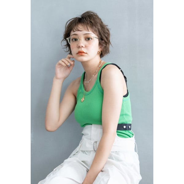 【初回限定】カット+カラー(全体) +超音波アイロンハホニコトリートメント¥8000