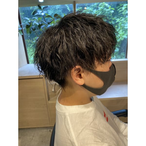 メンズカット+Aujuaケア【マッシュ、2ブロ、刈り上げ◎】(レディースOK)