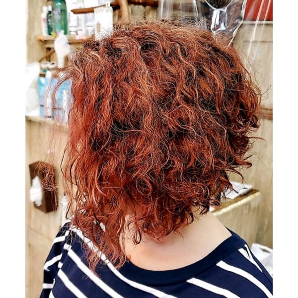 カット+リタッチハーブカラー+ハーブパーマ