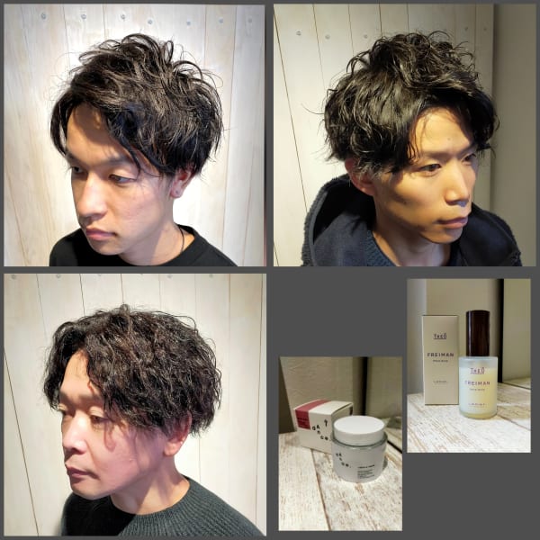 スペシャルキャンペーンカット+パーマ¥11000スタイリング剤付き