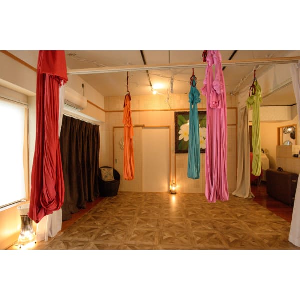 空中ヨガ1レッスン60分（男性も可能）