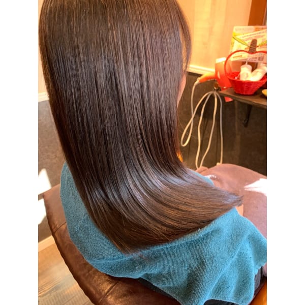 【当店人気No1】髪質改善縮毛矯正(傷ませない中性ストレート)+美髪スタンダードトリートメント