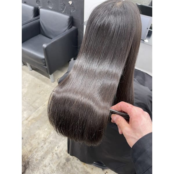 【美髪質改善♪美髪矯正◎】カット + プレミアム縮毛矯正ストレート      22000→19900