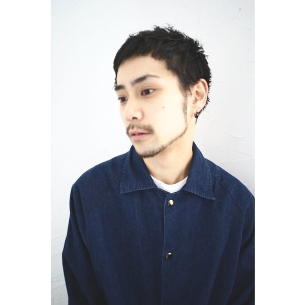 【MENS】カット＋オーガニックカラー＋眉カット+炭酸泉 【¥12500→￥9500】