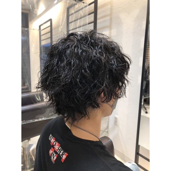 【men's限定]　ツイストパーマｏｒ特殊パーマ+カット+サロンＴＲ　￥15000~