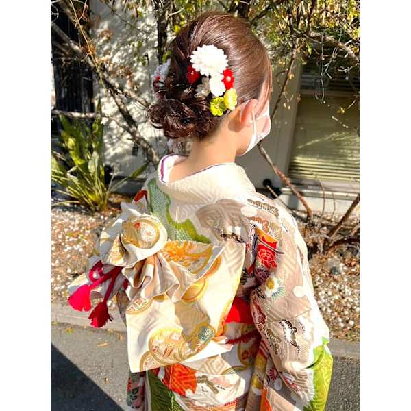 成人式 振袖 ヘアアレンジ アップスタイル
