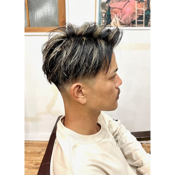 【男性限定ハイライト☆】ハイライトカラー(ケアブリーチ込)＋カット￥15950