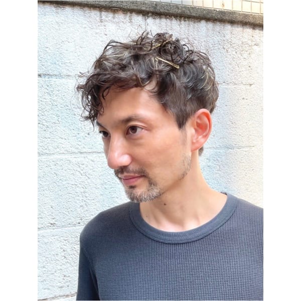 【税込１６５００円】楽天限定パーマ ＆ メンズカット ＆ カラー (白髪染め可能)